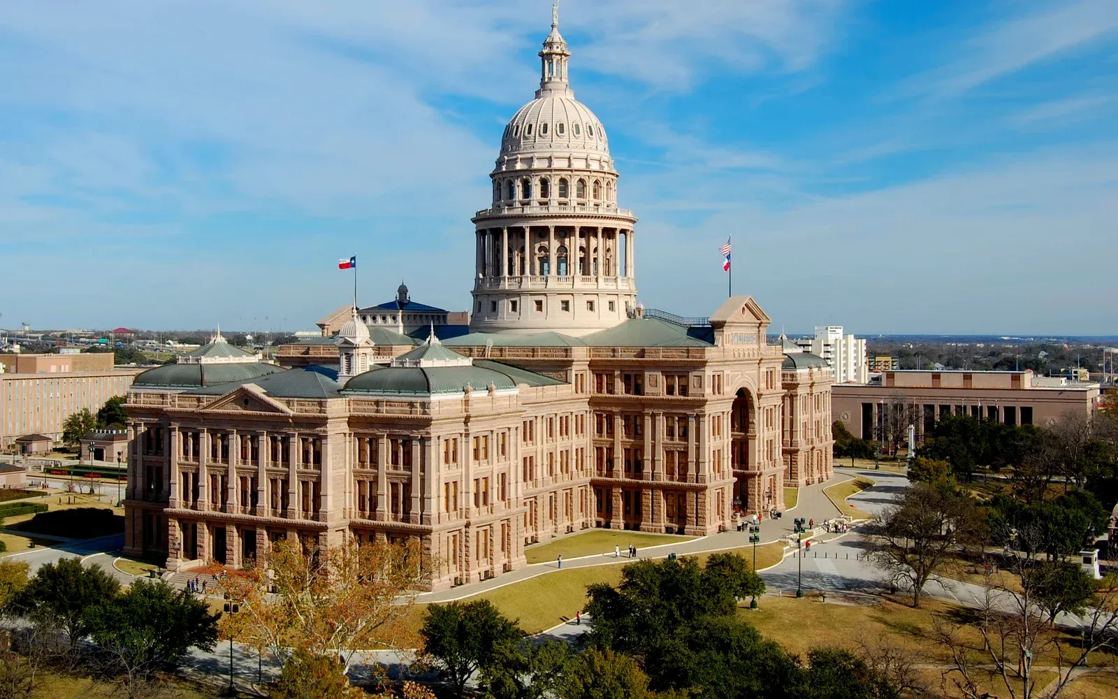 Capitólio do Texas em Austin em dia claro